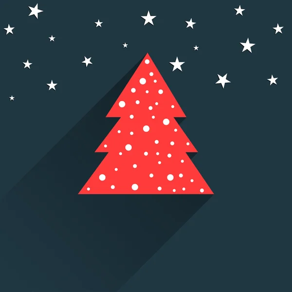 크리스마스 나무와 별 — 스톡 벡터