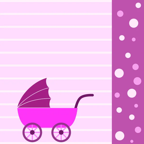 Douche bébé pour fille — Image vectorielle