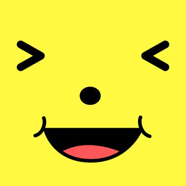 karikatür yüzü gülüyor