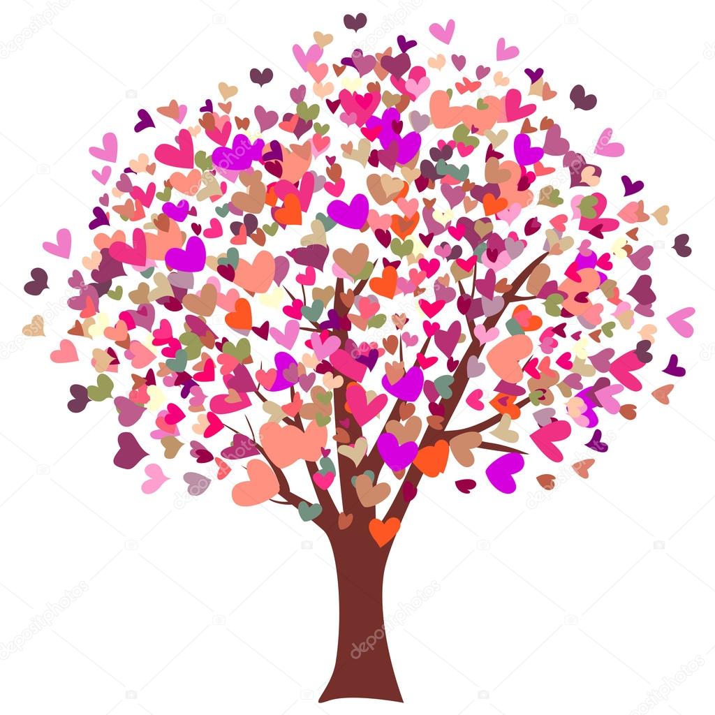 Arriba 18+ Foto arbol de corazones de colores Alta definición completa, 2k, 4k