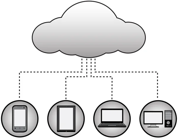 Cloud Computing Concept — Stock Vector