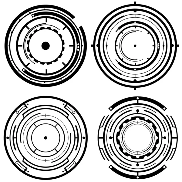 Futuristic Tech Circles — Stock Vector