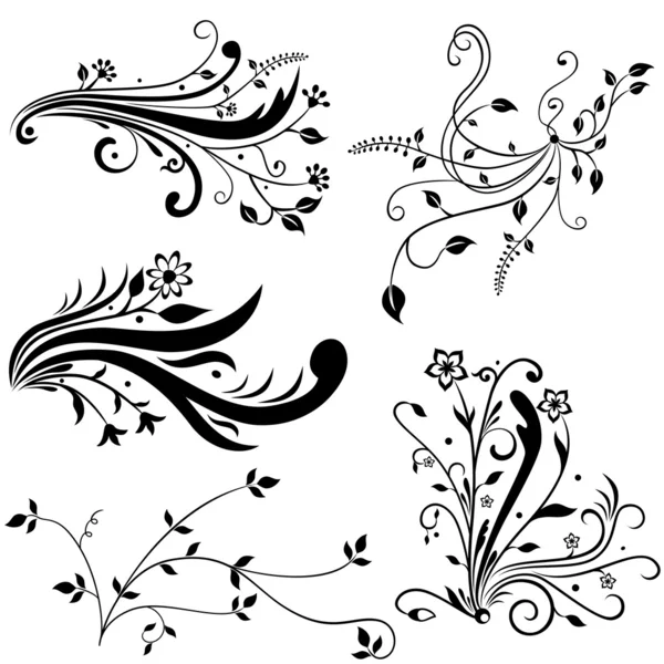 Floral designelementen — Stockvector