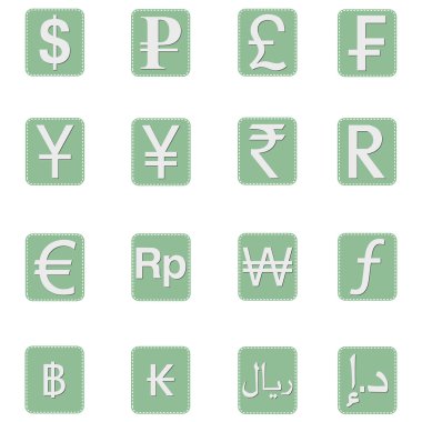 Currency symbol Icons clipart