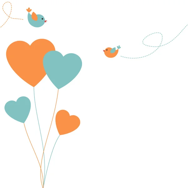 Carte Love birds — Image vectorielle