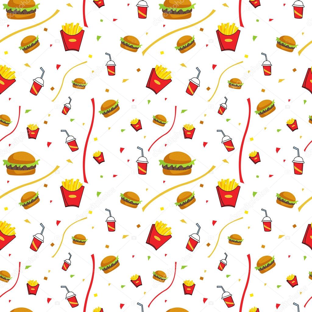 Fast food seamless pattern