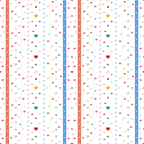 Cute hearts seamless pattern — Stock Vector