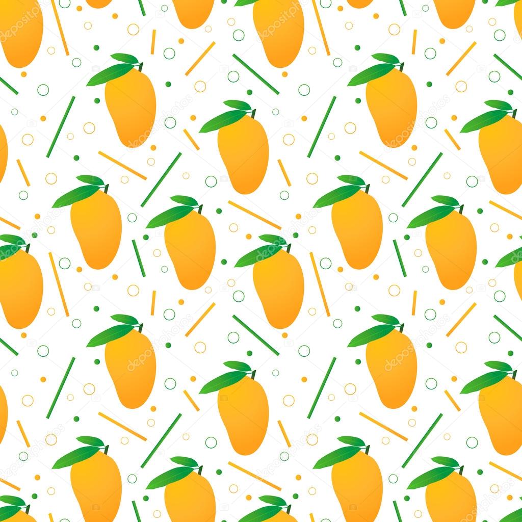 Seamless mangoes pattern
