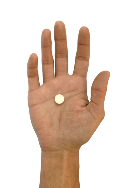 Pill i hand — Stockfoto