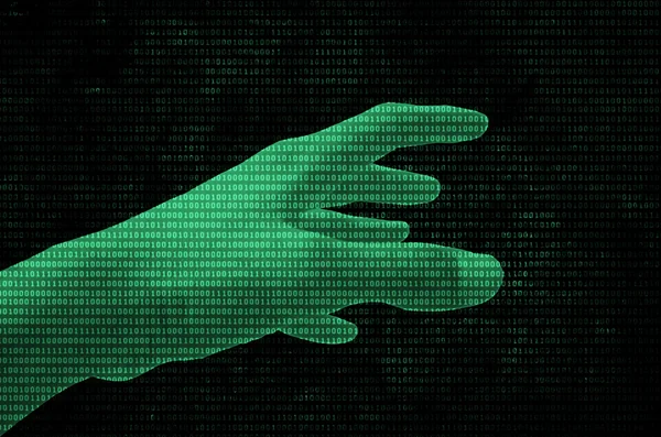 Binary data Hand — Stock Photo, Image