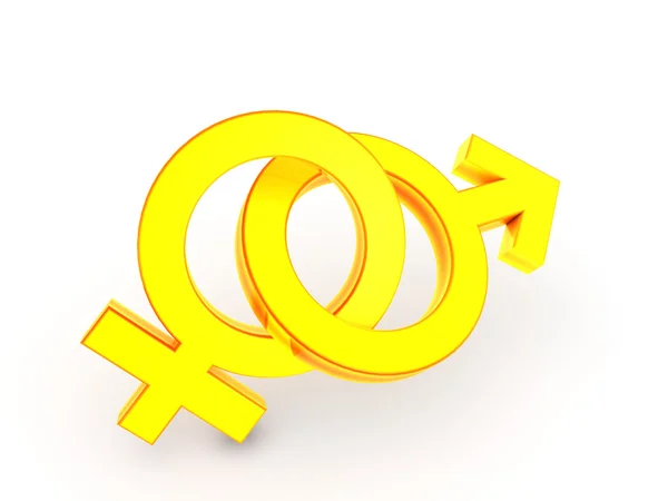 Símbolos masculino y femenino — Foto de Stock