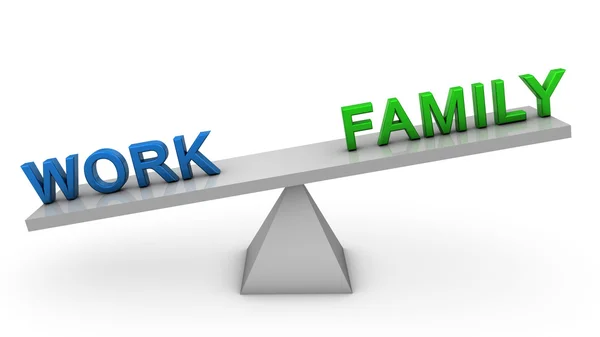 Trabajo desequilibrado y familia — Foto de Stock
