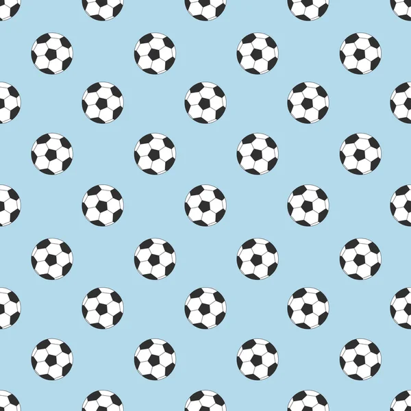 Balones de fútbol patrón sin costuras — Vector de stock