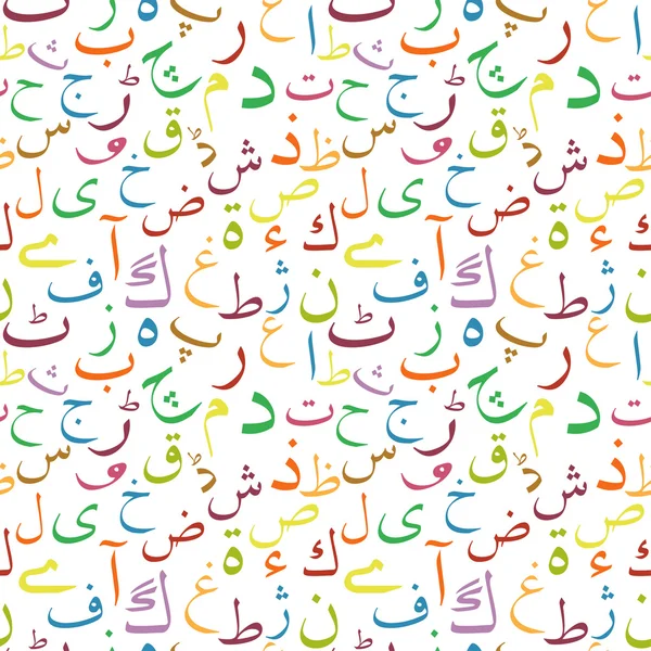 Lettres ourdou motif sans couture — Image vectorielle