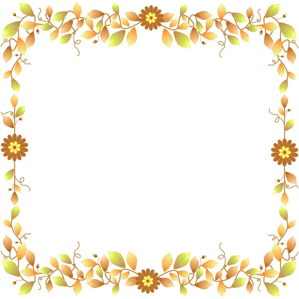 Autumn foliage frame — Stock Vector