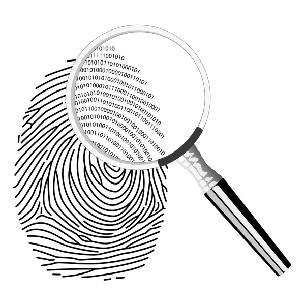 Digital fingerprinting — Stock Vector