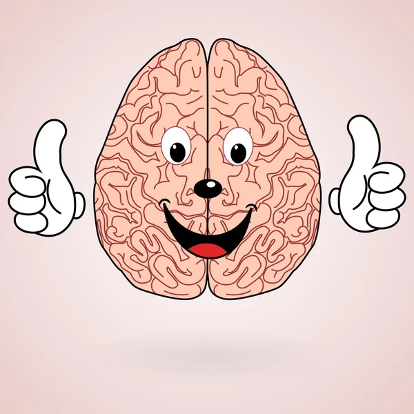 Zdravé Cartoon mozek — Stockový vektor
