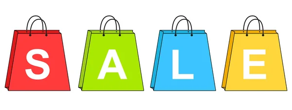 Sale Shopping Bags — Stock Vector