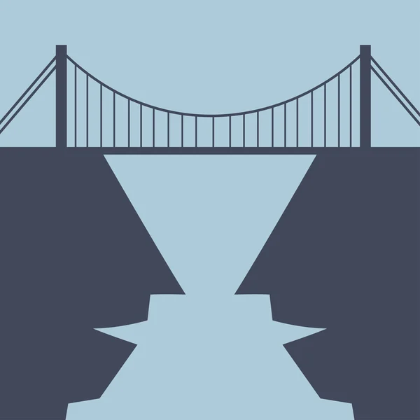 Construyendo puente entre mentes — Vector de stock