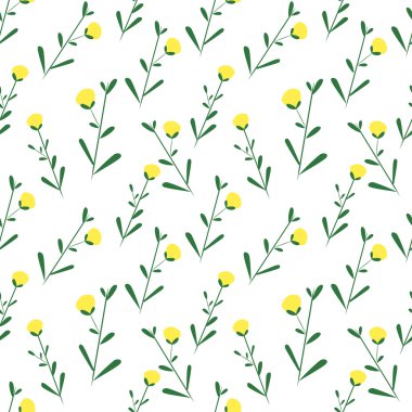 sarı çiçek desenli