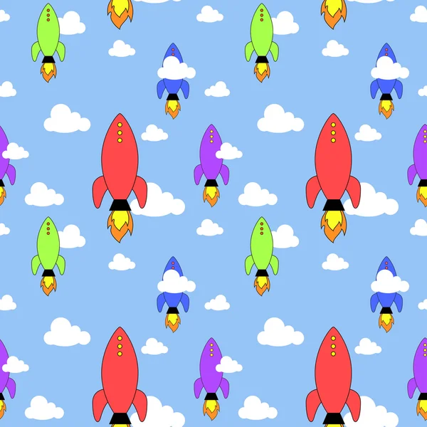 Rockets motif sans couture — Image vectorielle