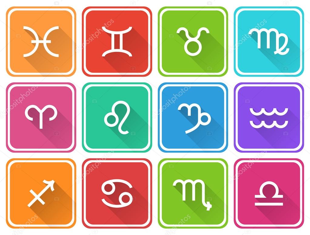 Zodiac symbols icons