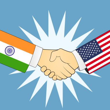 United states and India Handshake