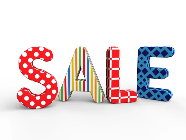 3D spring summer sale text — Stock Photo, Image