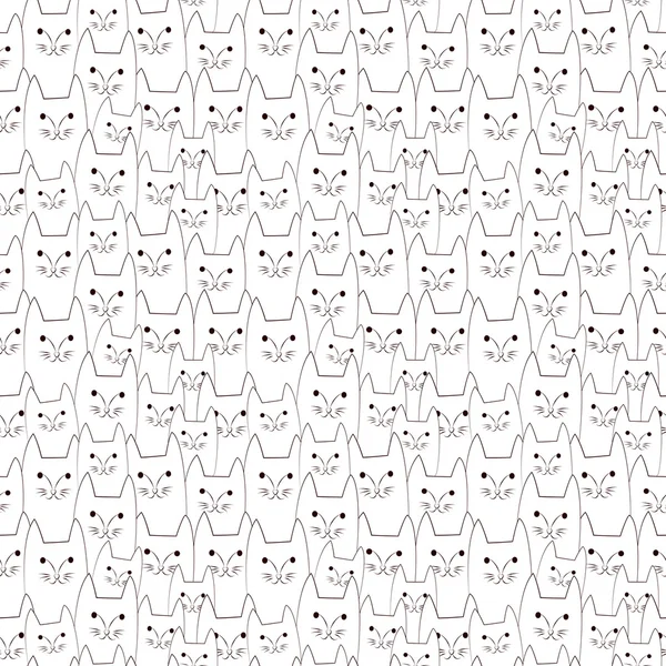 Cat doodles seamless pattern — Stock Vector