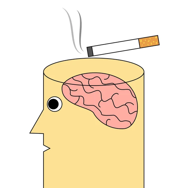 Concept de dépendance à la cigarette — Image vectorielle