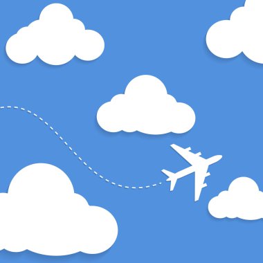 bulutlar ve uçak
