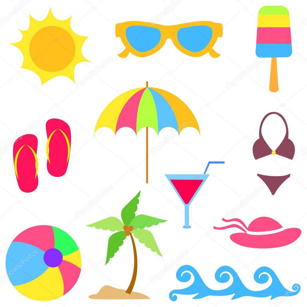 Summer vacations elements