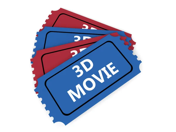 Bilhetes de filme 3D — Fotografia de Stock