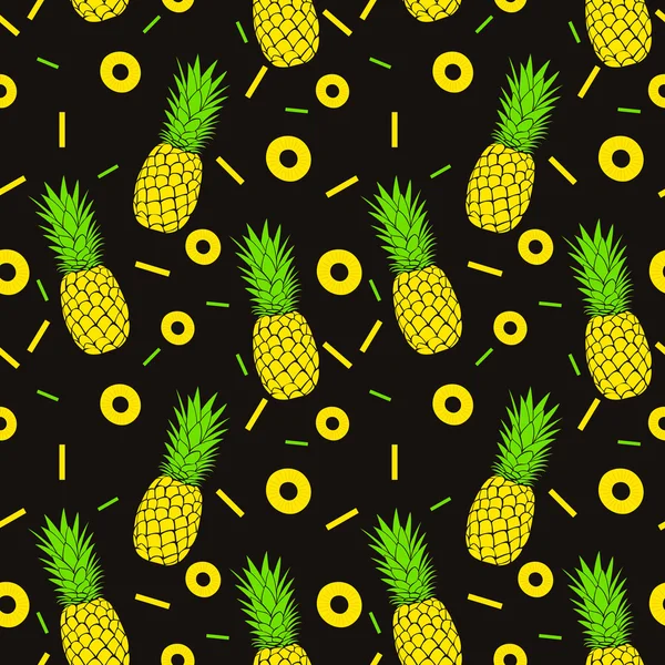 Modello di ananas senza cuciture — Vettoriale Stock