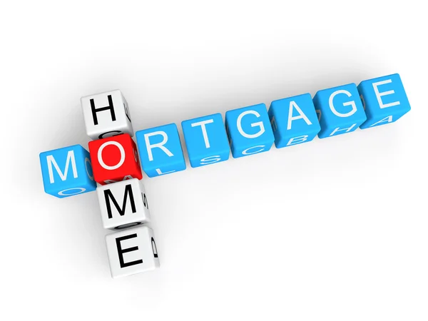 Home mortgage 3d cubes — Stock Photo, Image