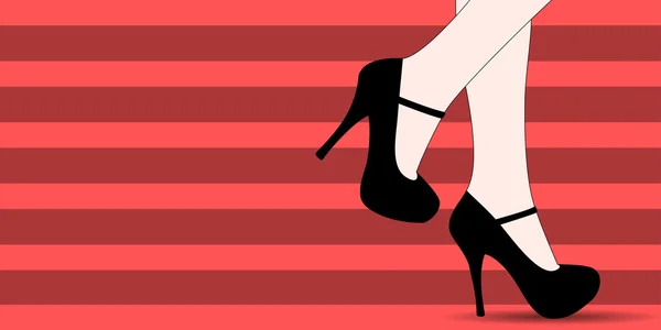 Παπούτσια γυναικών μόδας πανό — Διανυσματικό Αρχείο