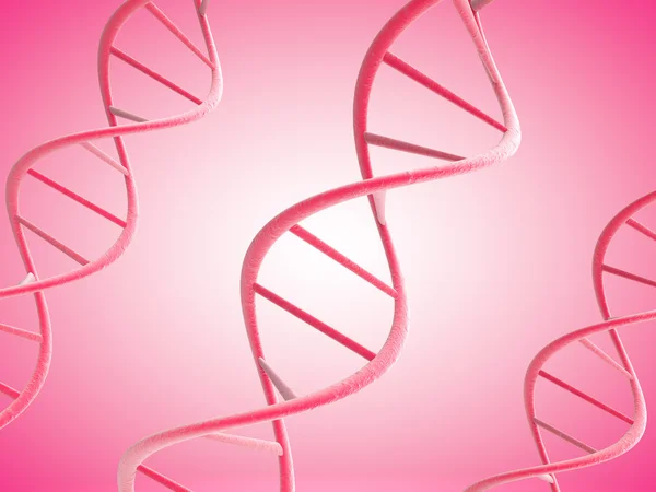 3d fios de DNA rosa — Fotografia de Stock