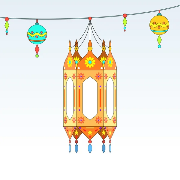 Lanterne decorative tematice Ramadan — Vector de stoc