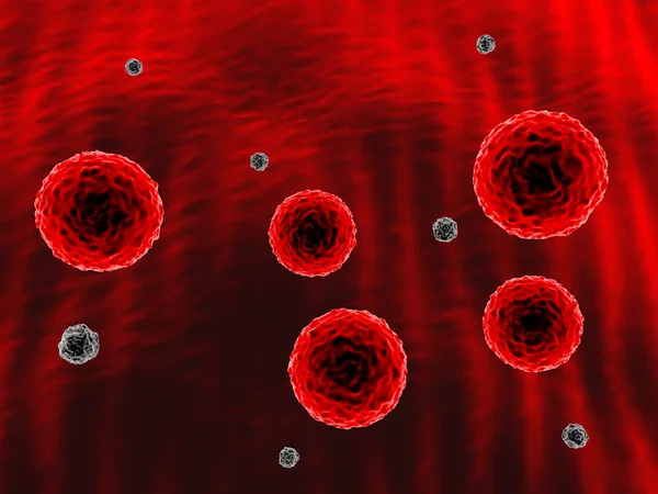 3d render of red and white cells — Stock Photo, Image