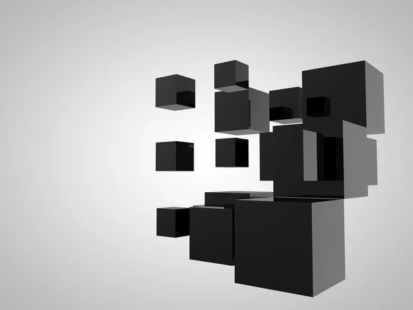 검은 임의의 큐브 배경 — 스톡 사진