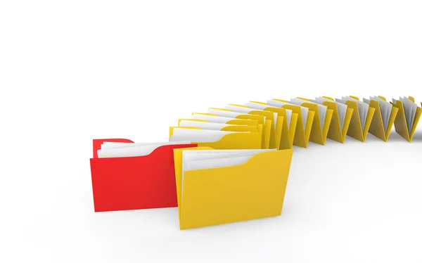 3d unique folder in folders — Stock Photo, Image