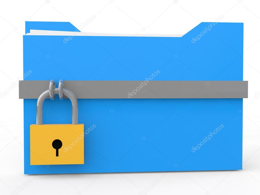 3d file folder with lock
