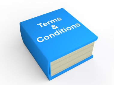 3d book of terms and conditions clipart