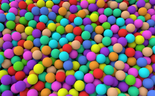 3D färgglada bollar bakgrund — Stockfoto