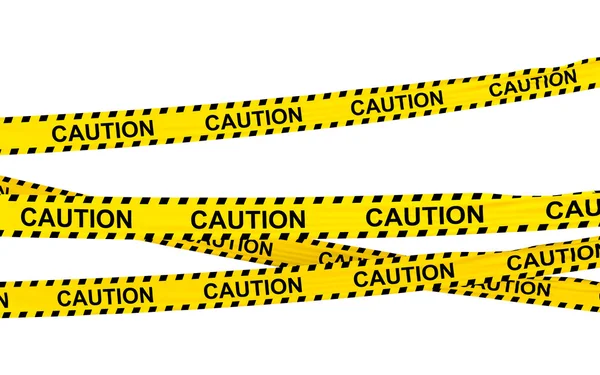 3d caution ribbons — Stock Photo, Image