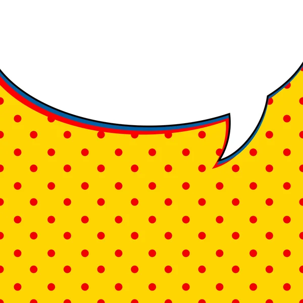 Burbuja de comic talk sobre fondo amarillo — Vector de stock