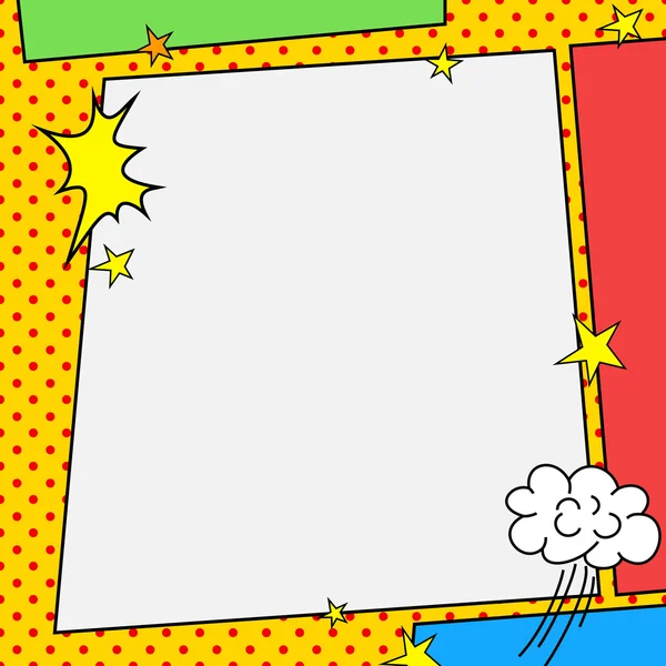 Comic book stijl frame — Stockvector