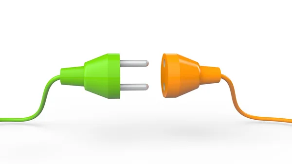 3d plug connection concept — Stock Photo, Image