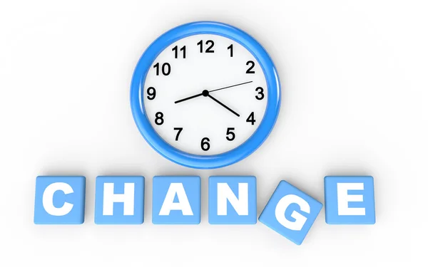 3d time for change concept — Stock Photo, Image