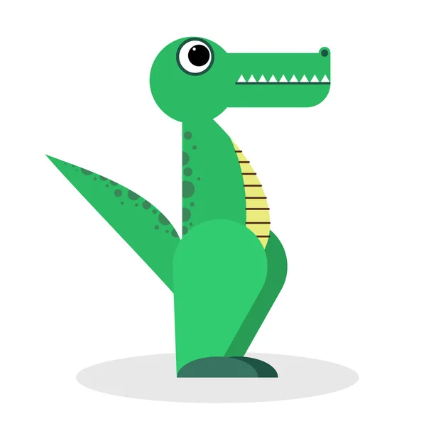 Flat style cartoon crocodile — Stock Vector